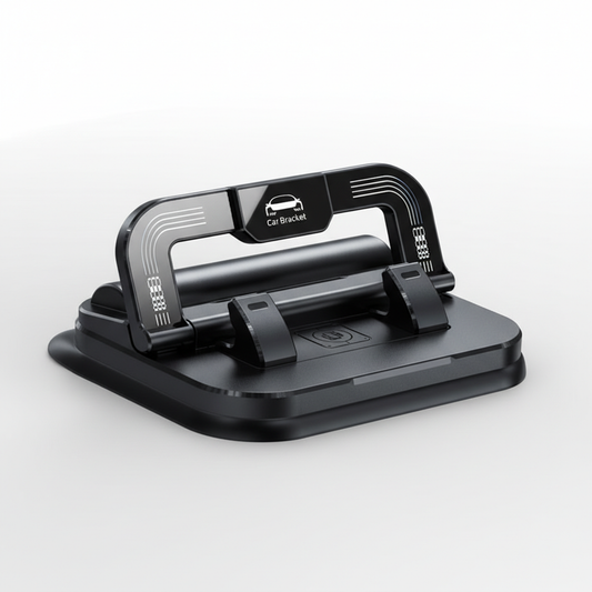 Dashboard Phone Holder | 360° Rotating & Foldable | ABS & Silicone | Fits Most Smartphones