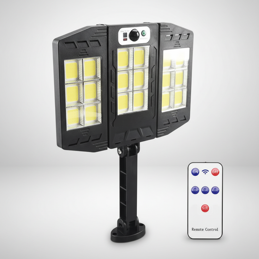 Solar Wall Light with Motion Sensor | 800 LEDs | 3 Lighting Modes | IP65 Outdoor Use