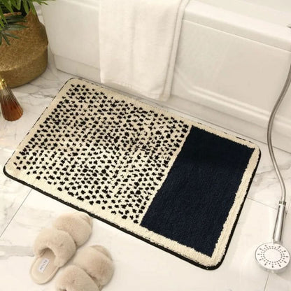 Bath Mat | Non-Slip Backing | Handcrafted Abstract Design 0