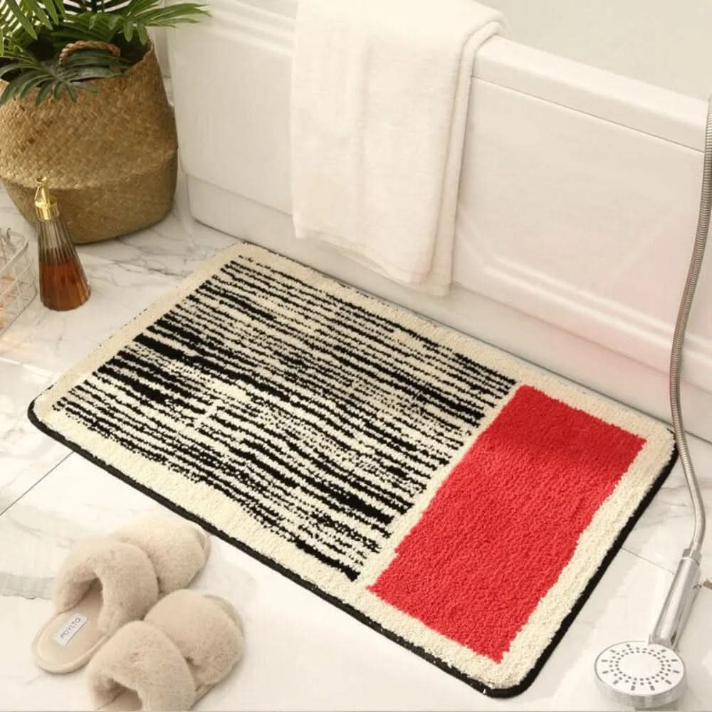 Bath Mat | Non-Slip Backing | Handcrafted Abstract Design 3
