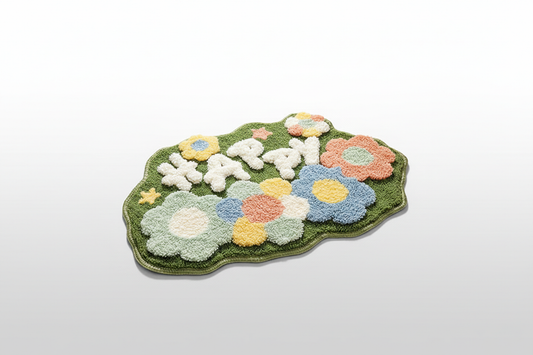 Bathroom Mat with Floral Pattern | Soft & Non-Slip | 17.7 × 27.6 in | Approx. 0.8 in Thick