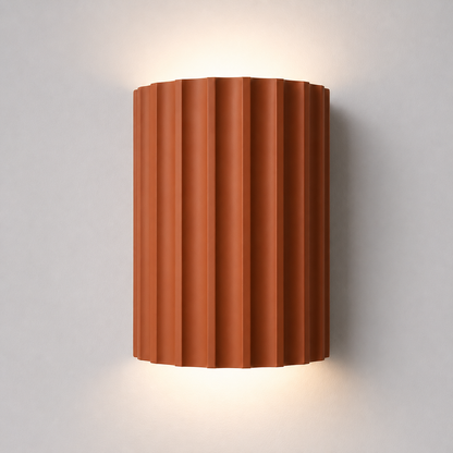 Wall Sconce Lighting | Durable Resin Material | Minimalist Groove Design for Upward and Downward Illumination