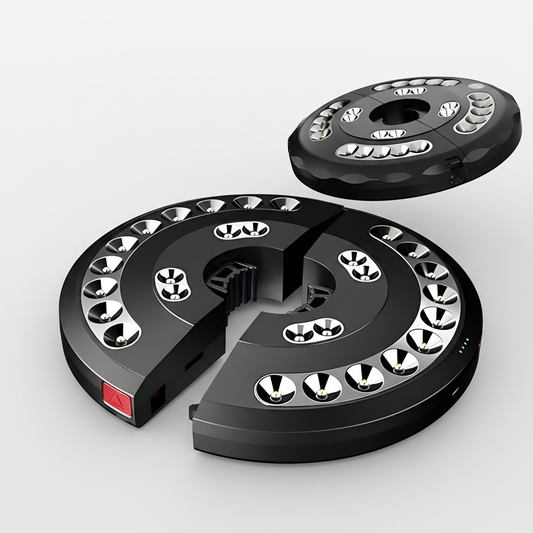 Clip-On LED Umbrella Light | Rechargeable Battery | 3 Brightness Levels | 360° Lighting