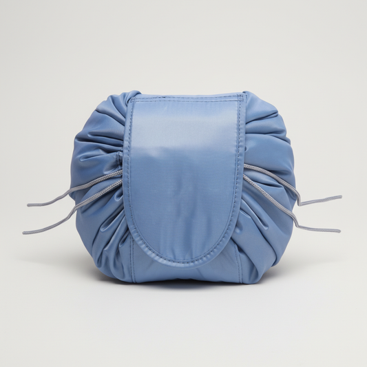 Drawstring Makeup Bag | Large Capacity Cosmetic Pouch | Foldable Travel Organizer