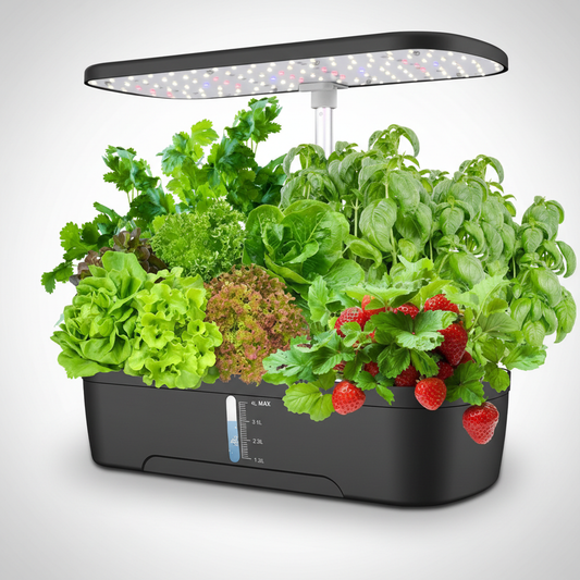Hydroponic Indoor Growing System | 12 Pods | 20W Full Spectrum LED | 1.06 Gallon Water Tank