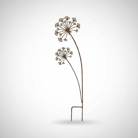 Metal Garden Stake Flower | Decorative Outdoor Plant Stake | Weather-Resistant Design