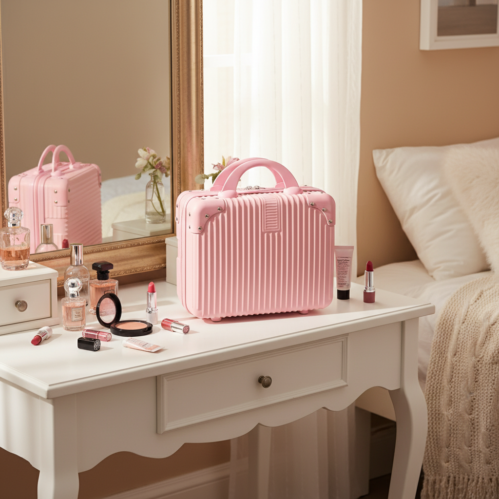 Mini Cosmetic Case | Compact & Stylish | Hard Shell ABS + PC | Travel Makeup Storage