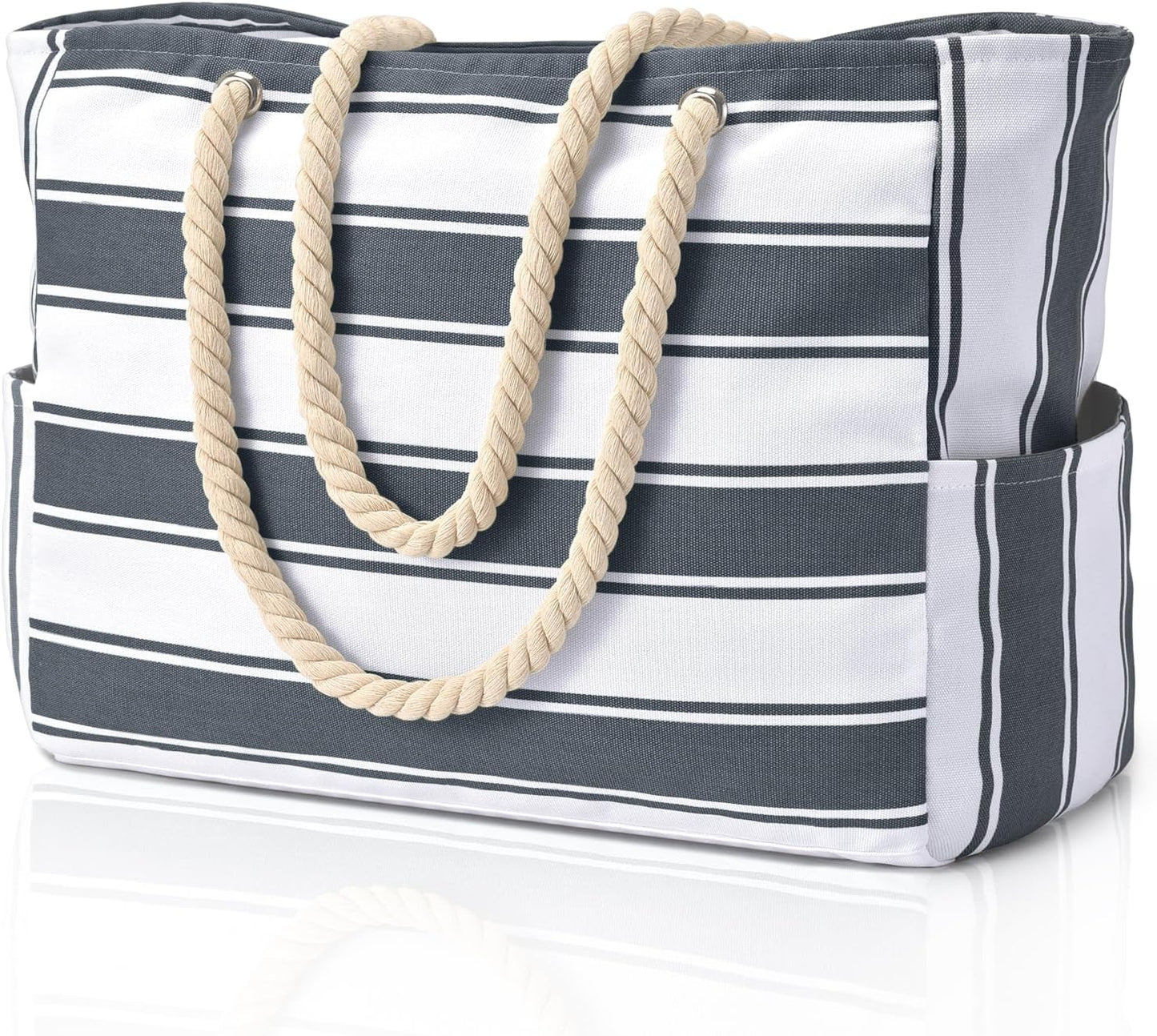 Beach Tote | Waterproof 600D Polyester | Large Beach Bag with Smart Organization and Side Pockets - 14