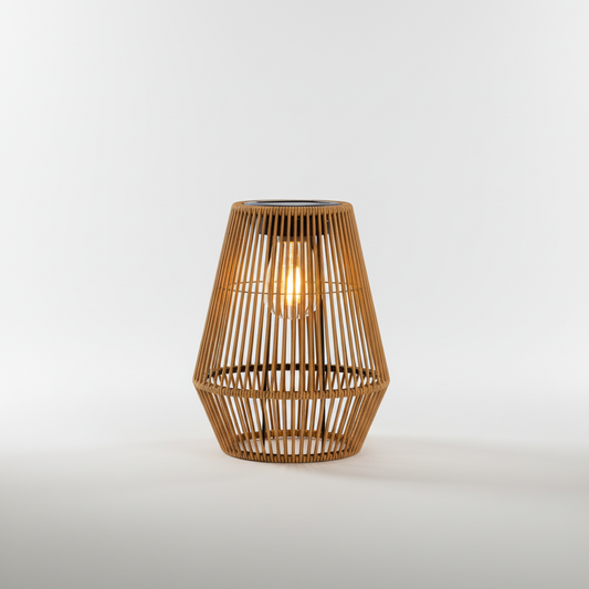 Solar Bamboo Lantern | Handwoven Design | Up to 12 Hour Runtime | IP65 Outdoor Light