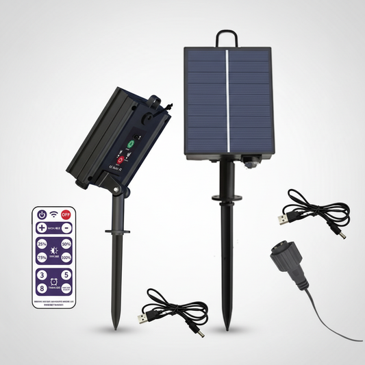 Solar Control Box for LED String Lights | Remote Control | 8 Lighting Modes | Indoor & Outdoor Use