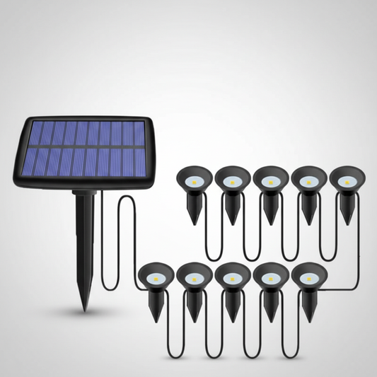 Solar Garden Stake Lights Set of 10 | RGB Color Changing LED | IP65 Waterproof | Outdoor Use
