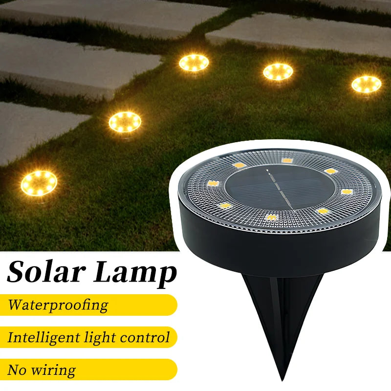 Solar Ground Light LED | IP68 Waterproof | Automatic Light Control | Garden & Pathway Use