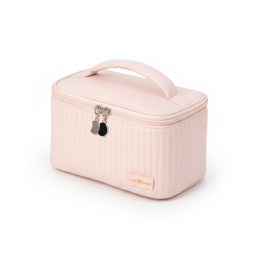 Beauty Cosmetic Bag | Water-Resistant Travel Makeup Organizer | Padded Interior with Compartments