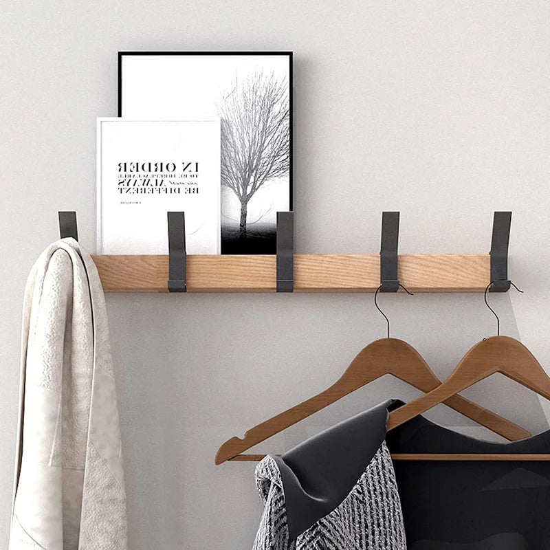 Wall Mounted Coat Rack | Movable Double Hooks | Stylish Coat Hooks for Wall in Scandinavian Design 2